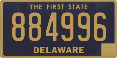 DE license plate 884996