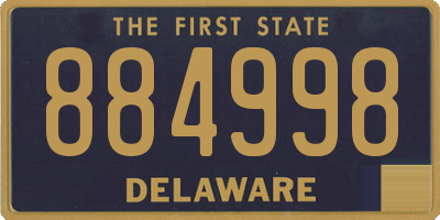 DE license plate 884998