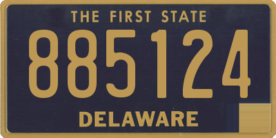 DE license plate 885124
