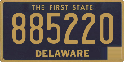 DE license plate 885220