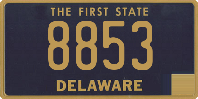 DE license plate 8853