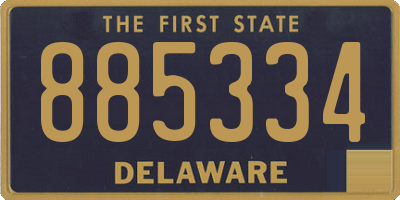DE license plate 885334