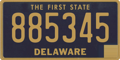 DE license plate 885345