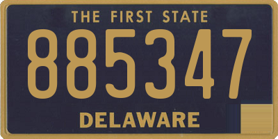 DE license plate 885347
