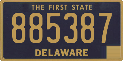 DE license plate 885387
