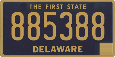 DE license plate 885388