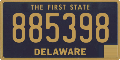 DE license plate 885398