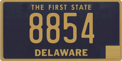 DE license plate 8854