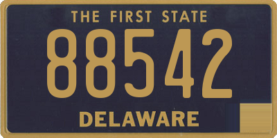 DE license plate 88542