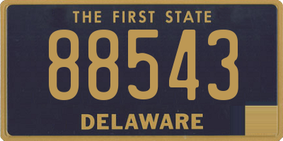 DE license plate 88543