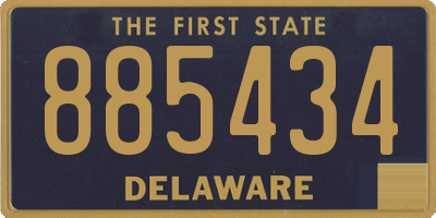 DE license plate 885434