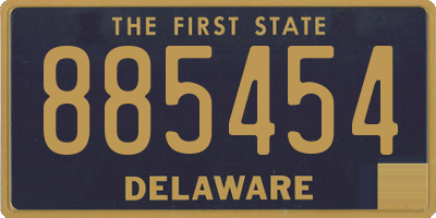 DE license plate 885454