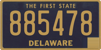 DE license plate 885478