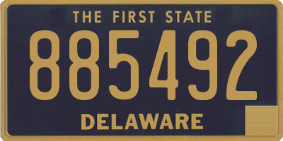 DE license plate 885492