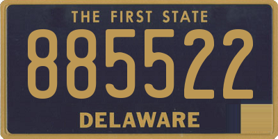 DE license plate 885522