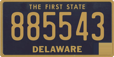 DE license plate 885543