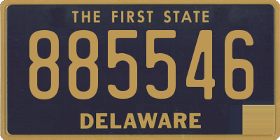 DE license plate 885546
