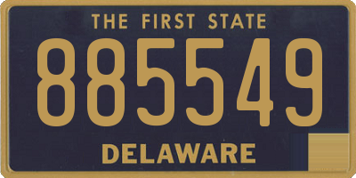 DE license plate 885549