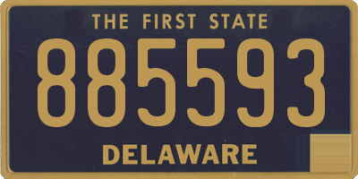 DE license plate 885593