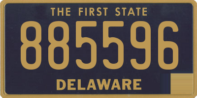 DE license plate 885596