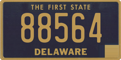 DE license plate 88564