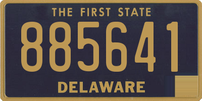 DE license plate 885641