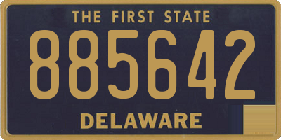 DE license plate 885642