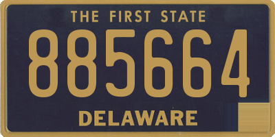 DE license plate 885664