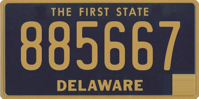 DE license plate 885667