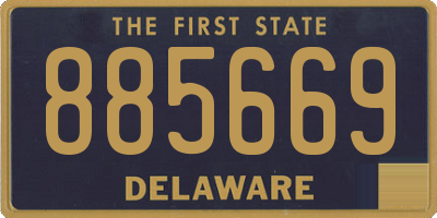 DE license plate 885669