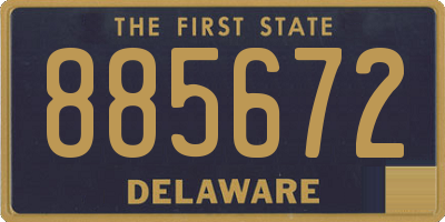 DE license plate 885672