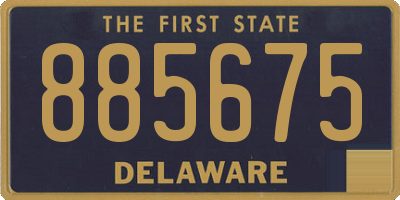 DE license plate 885675