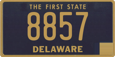 DE license plate 8857