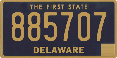 DE license plate 885707