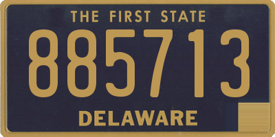 DE license plate 885713