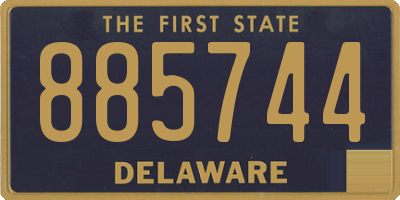 DE license plate 885744