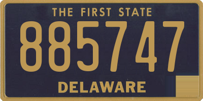 DE license plate 885747