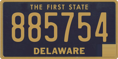 DE license plate 885754