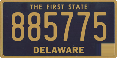 DE license plate 885775