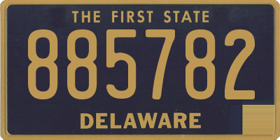 DE license plate 885782
