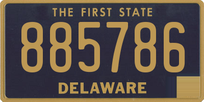 DE license plate 885786