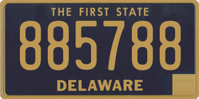 DE license plate 885788
