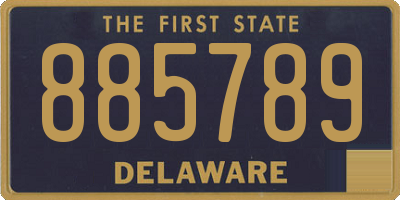 DE license plate 885789