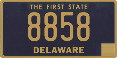 DE license plate 8858