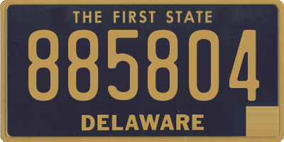 DE license plate 885804