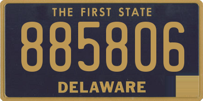 DE license plate 885806