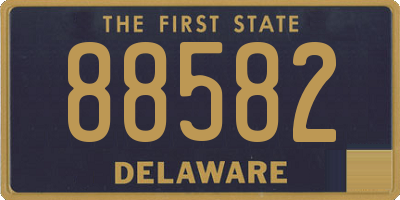 DE license plate 88582