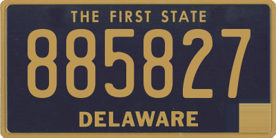 DE license plate 885827
