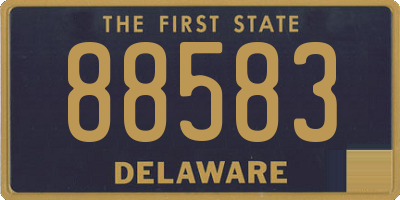 DE license plate 88583