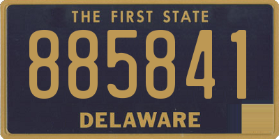 DE license plate 885841